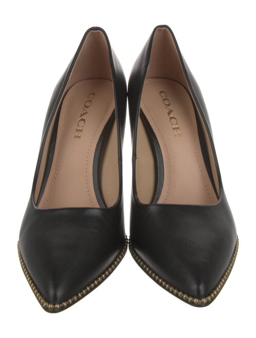 Coach Leather Studded Accents Pumps