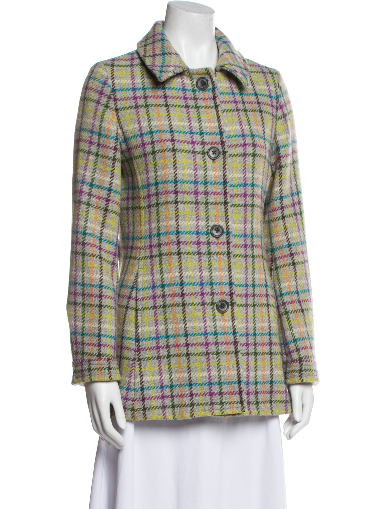 Coach 1941 Wool Plaid Print Jacket
