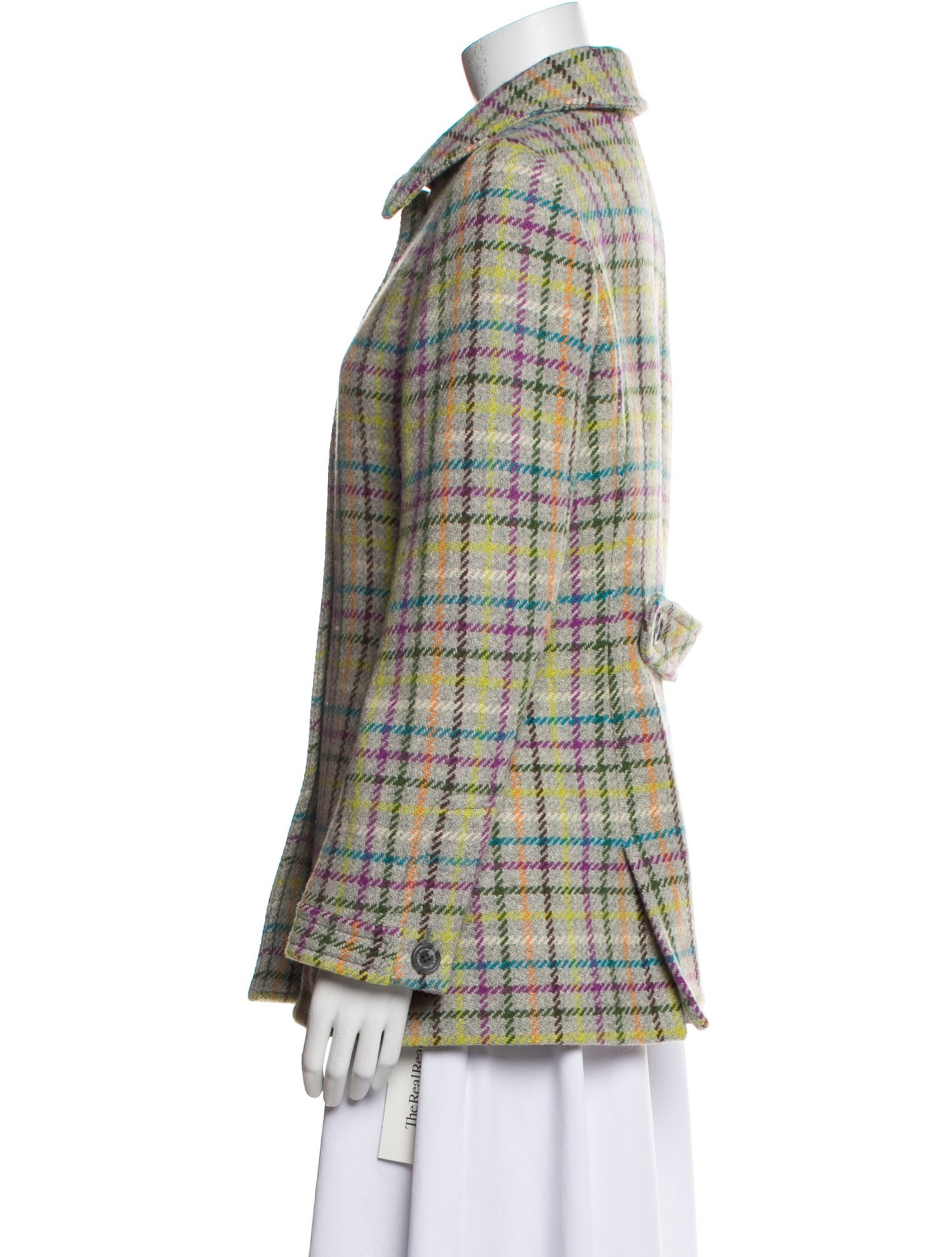 Coach 1941 Wool Plaid Print Jacket