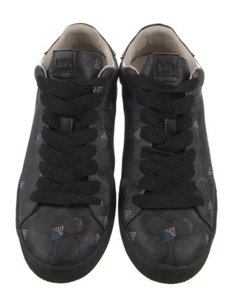 Coach Leather Printed Sneakers