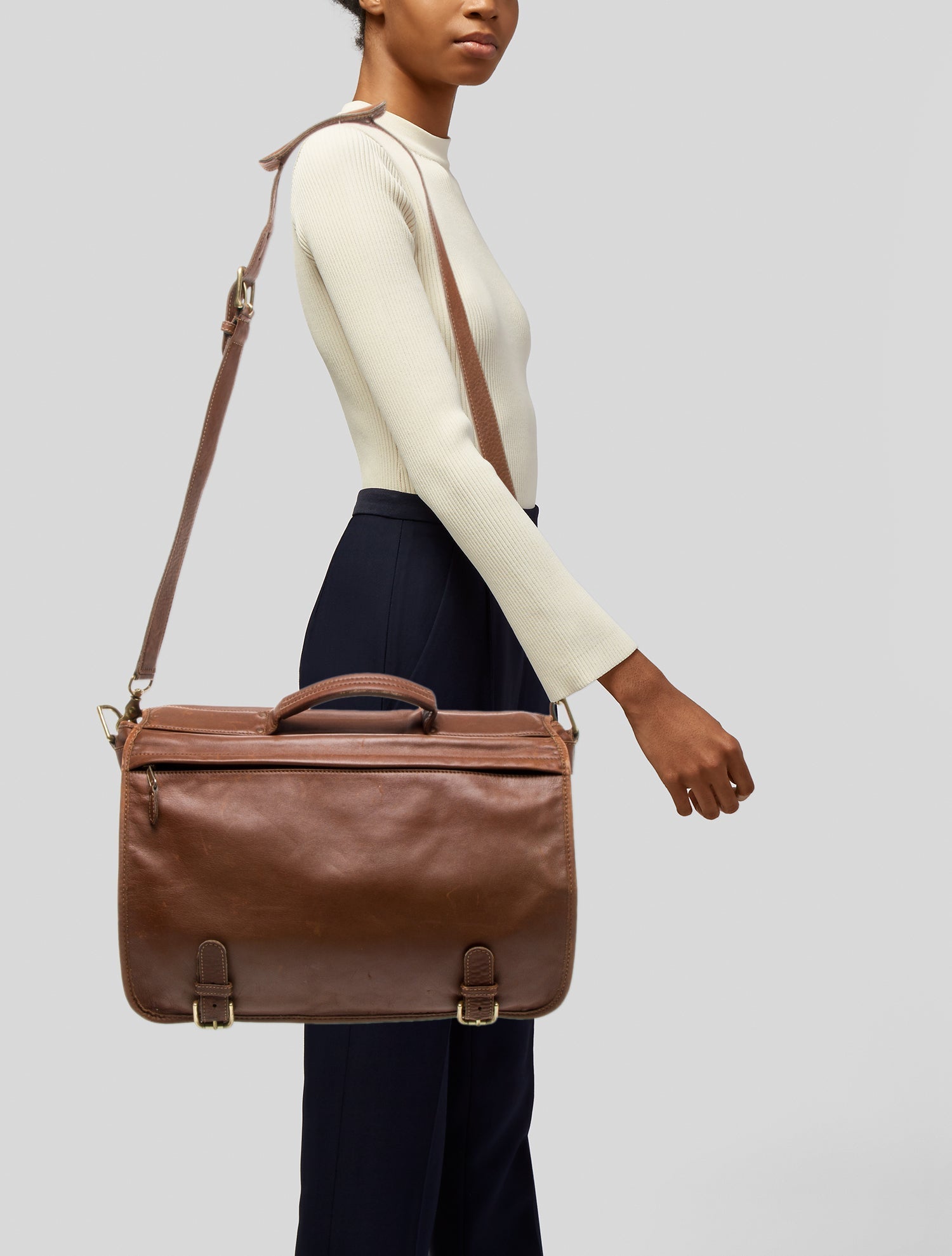 Coach Leather Messenger Bag