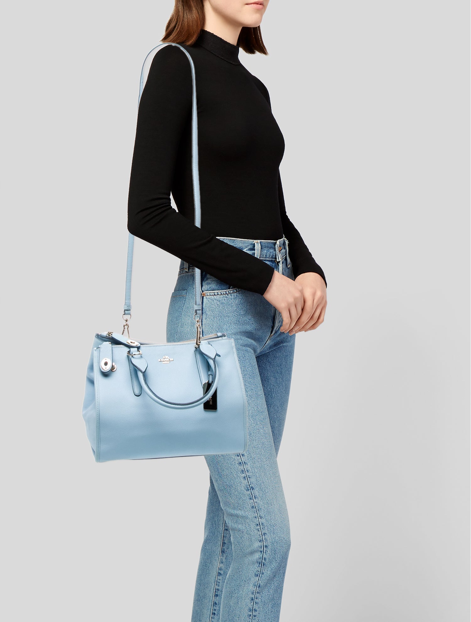 Coach Leather Top Handle Bag