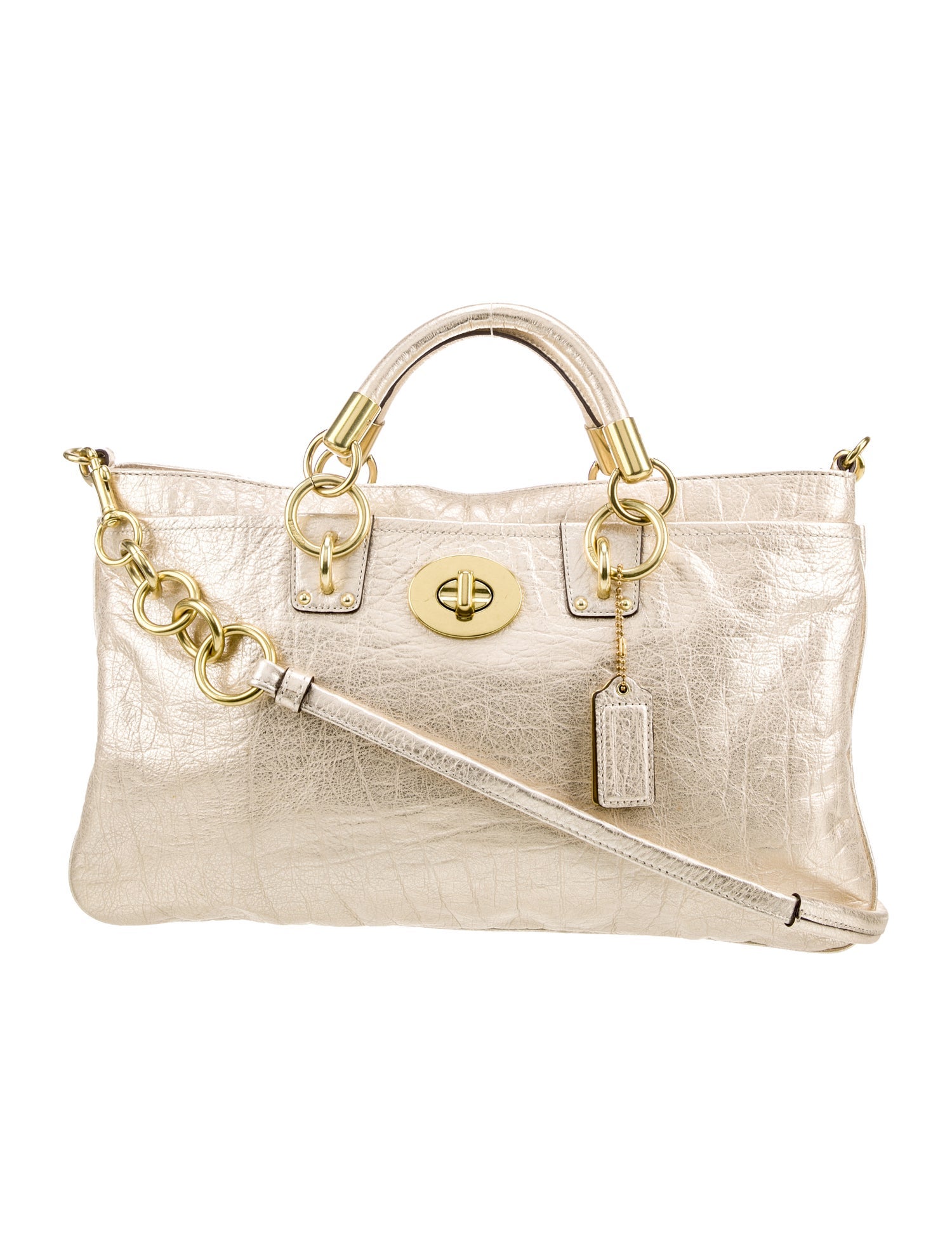 Coach Leather Top Handle Bag