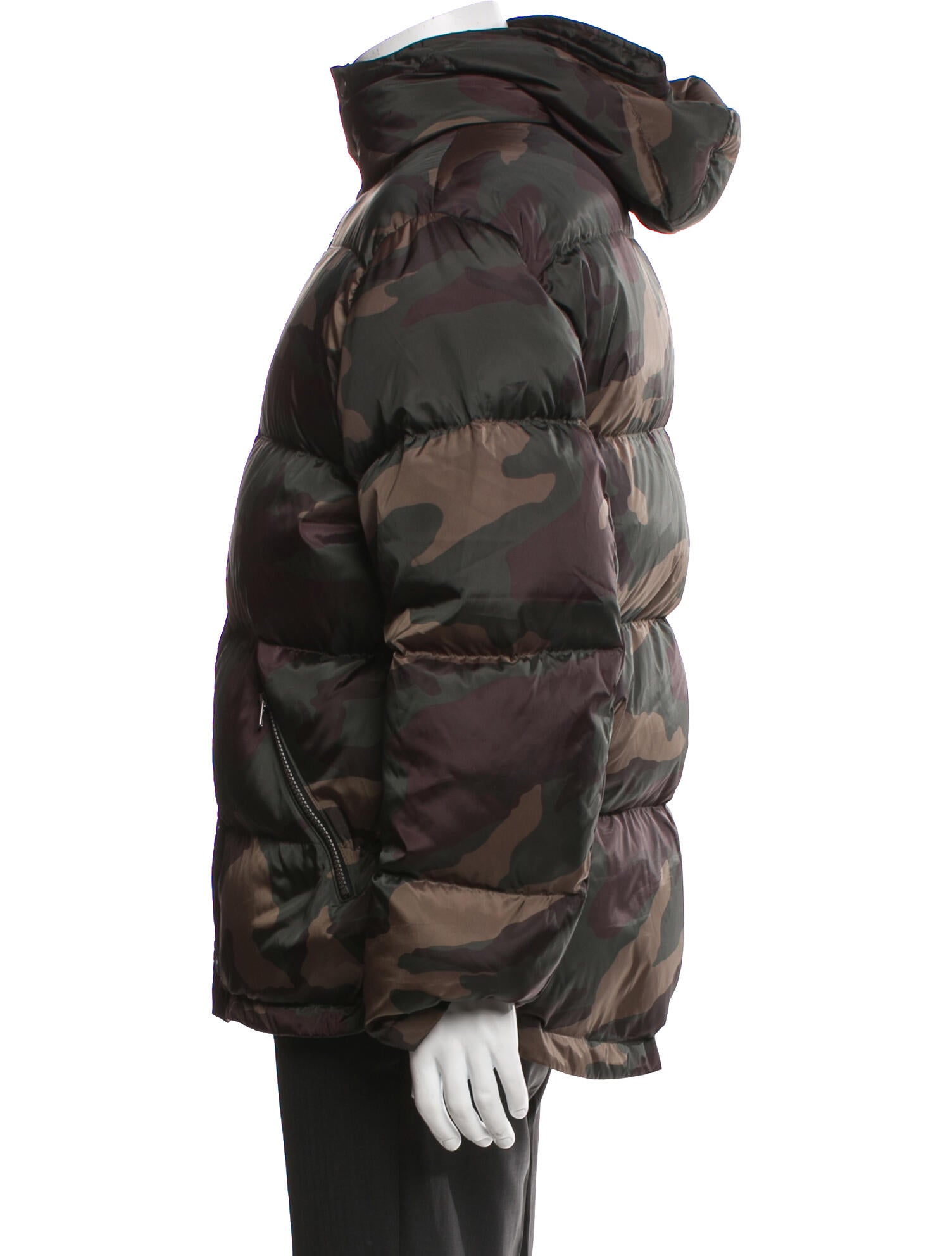 Coach Camouflage Print Puffer Coat