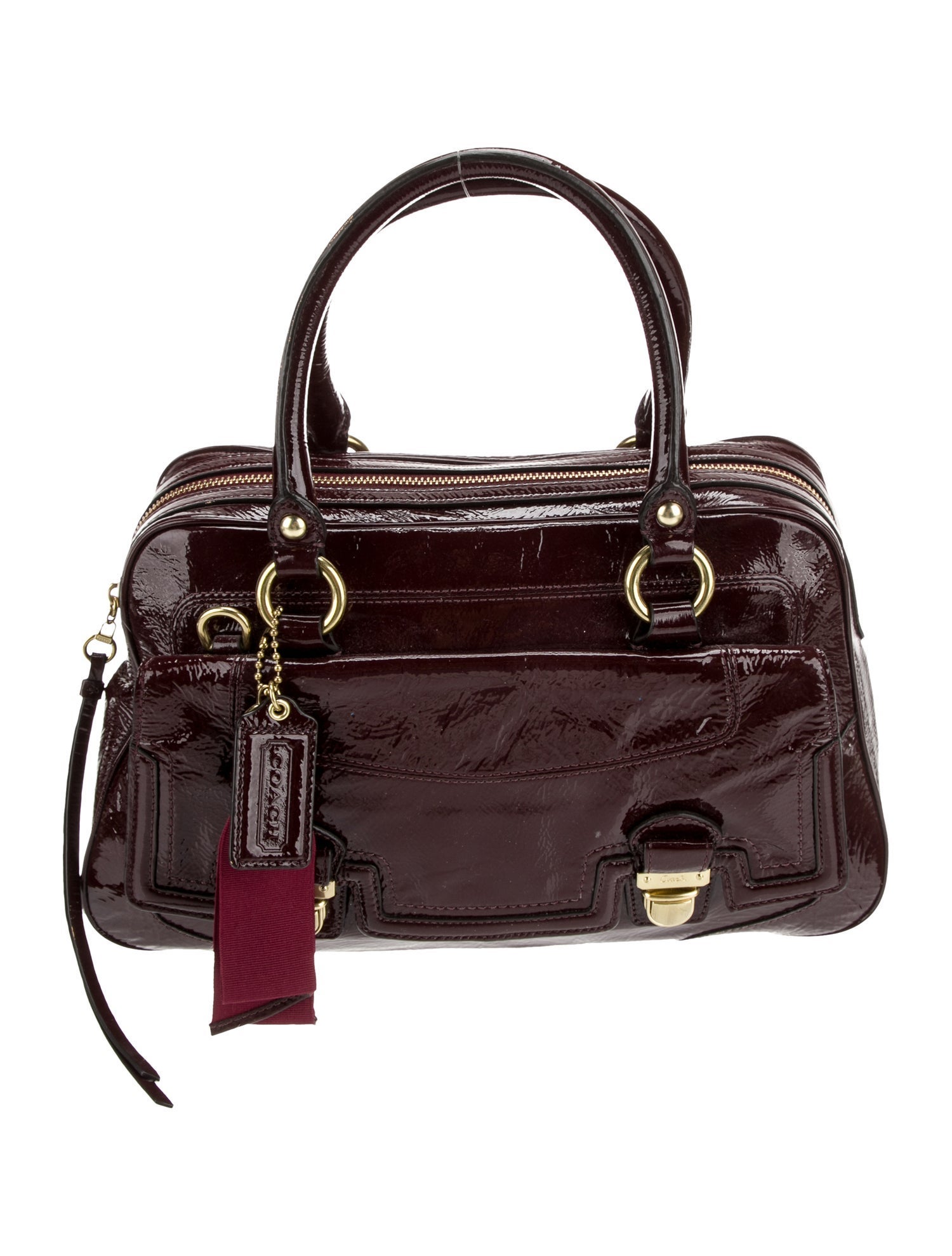 Coach Patent Leather Top Handle Bag