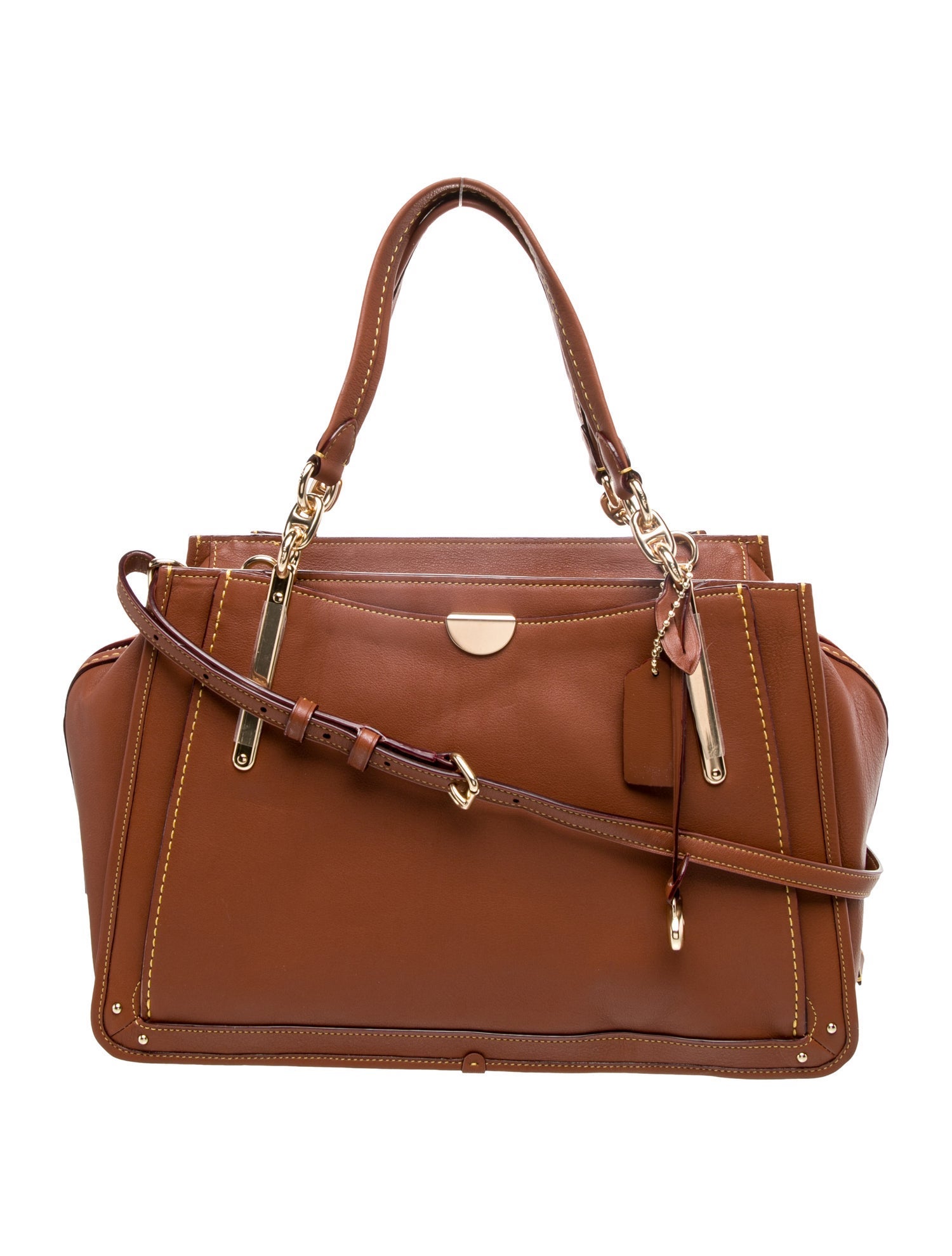 Coach Leather Top Handle Bag