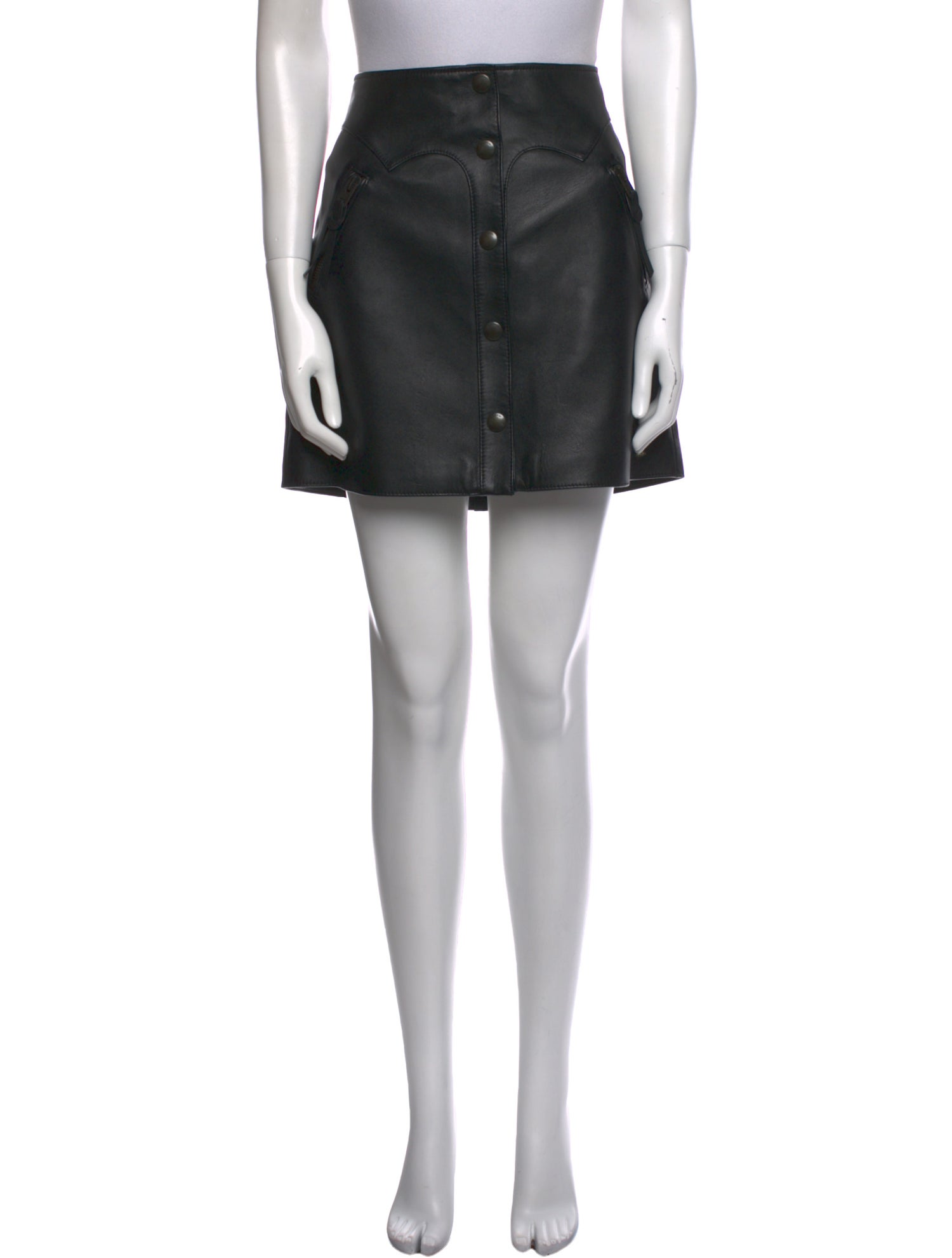 Coach Leather Mini Skirt