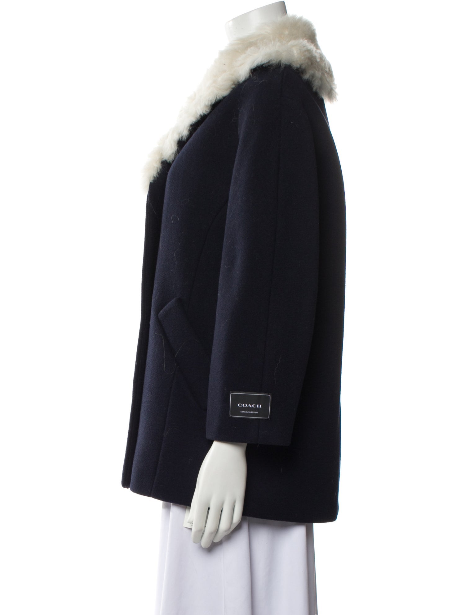 Coach Wool Fur Coat