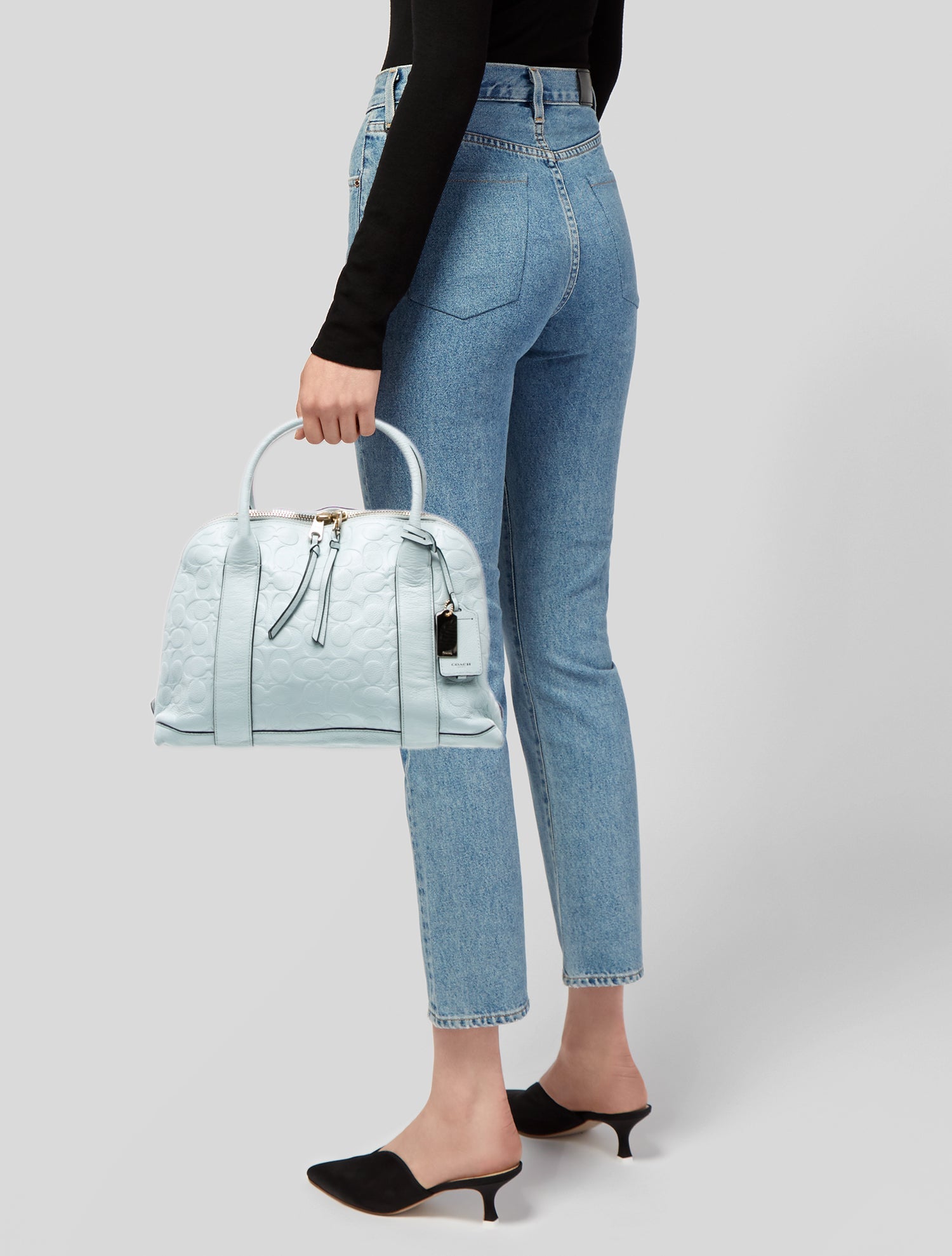 Coach Leather Top Handle Bag