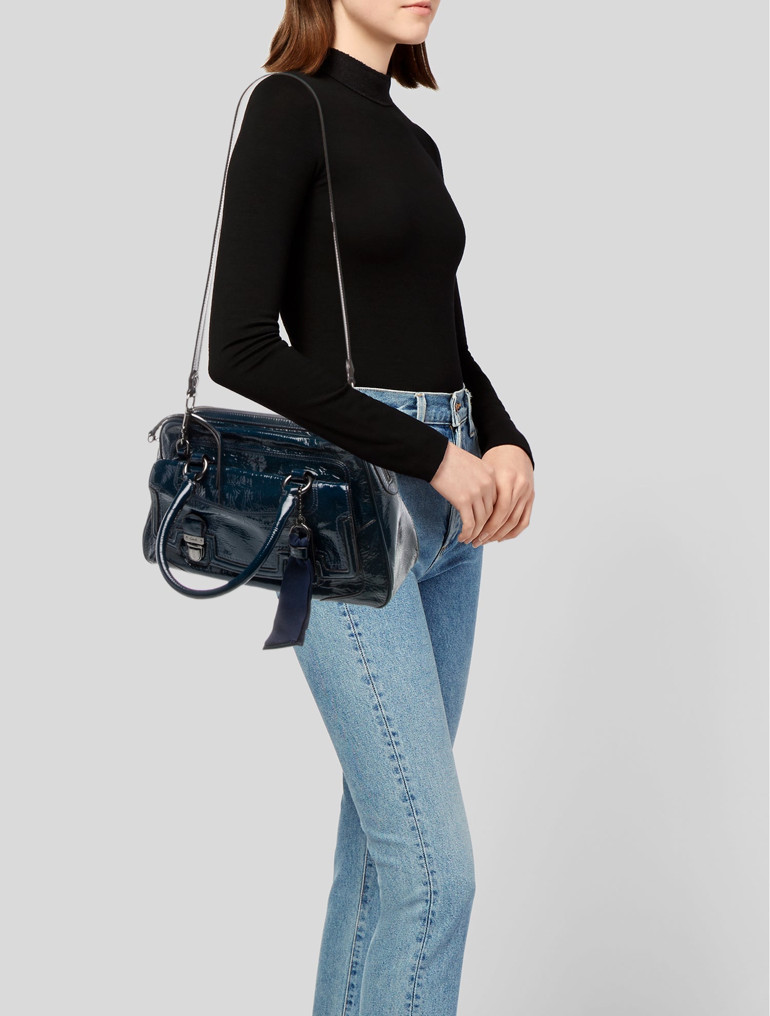 Coach Patent Leather Top Handle Bag