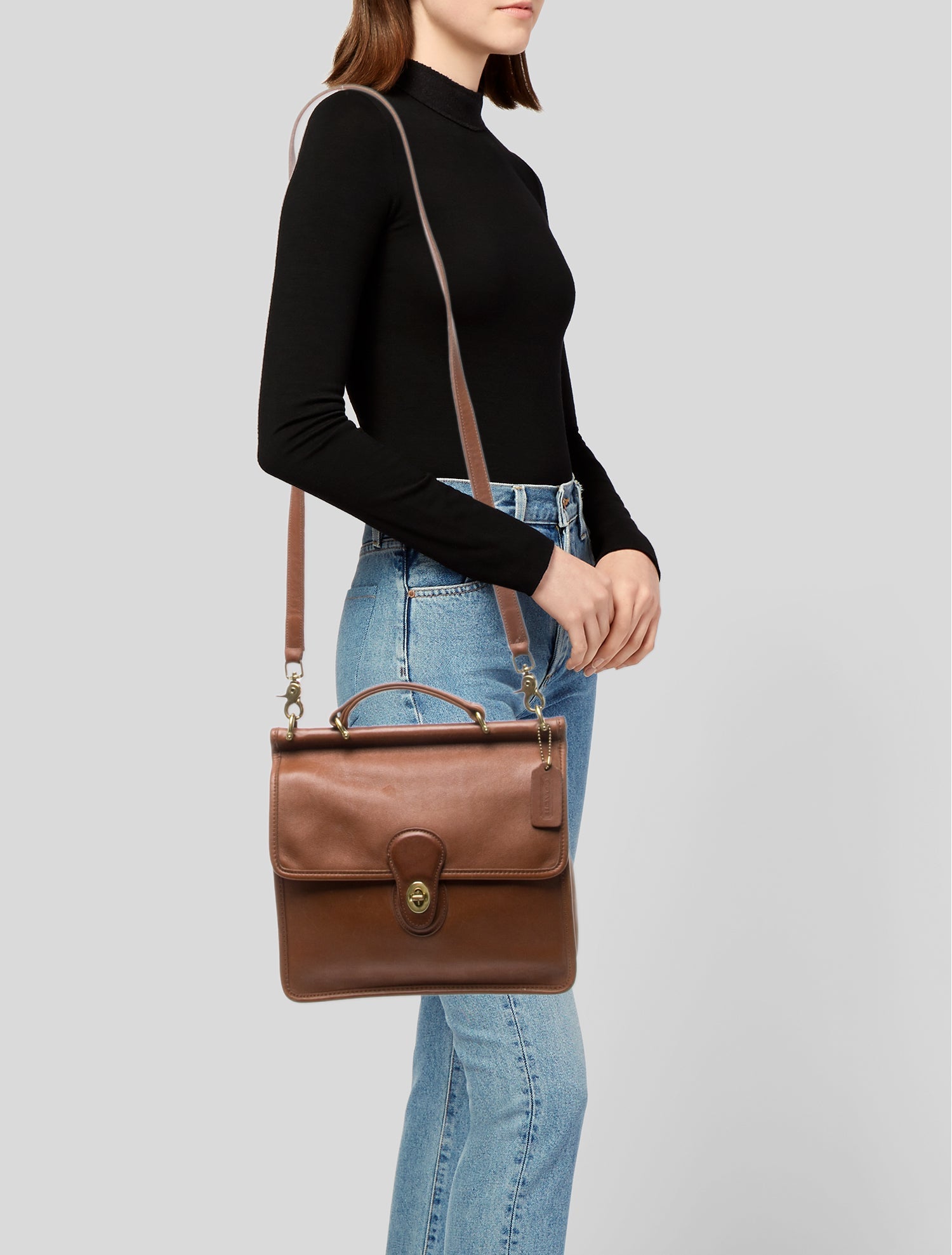 Coach Leather Top Handle Bag Vintage