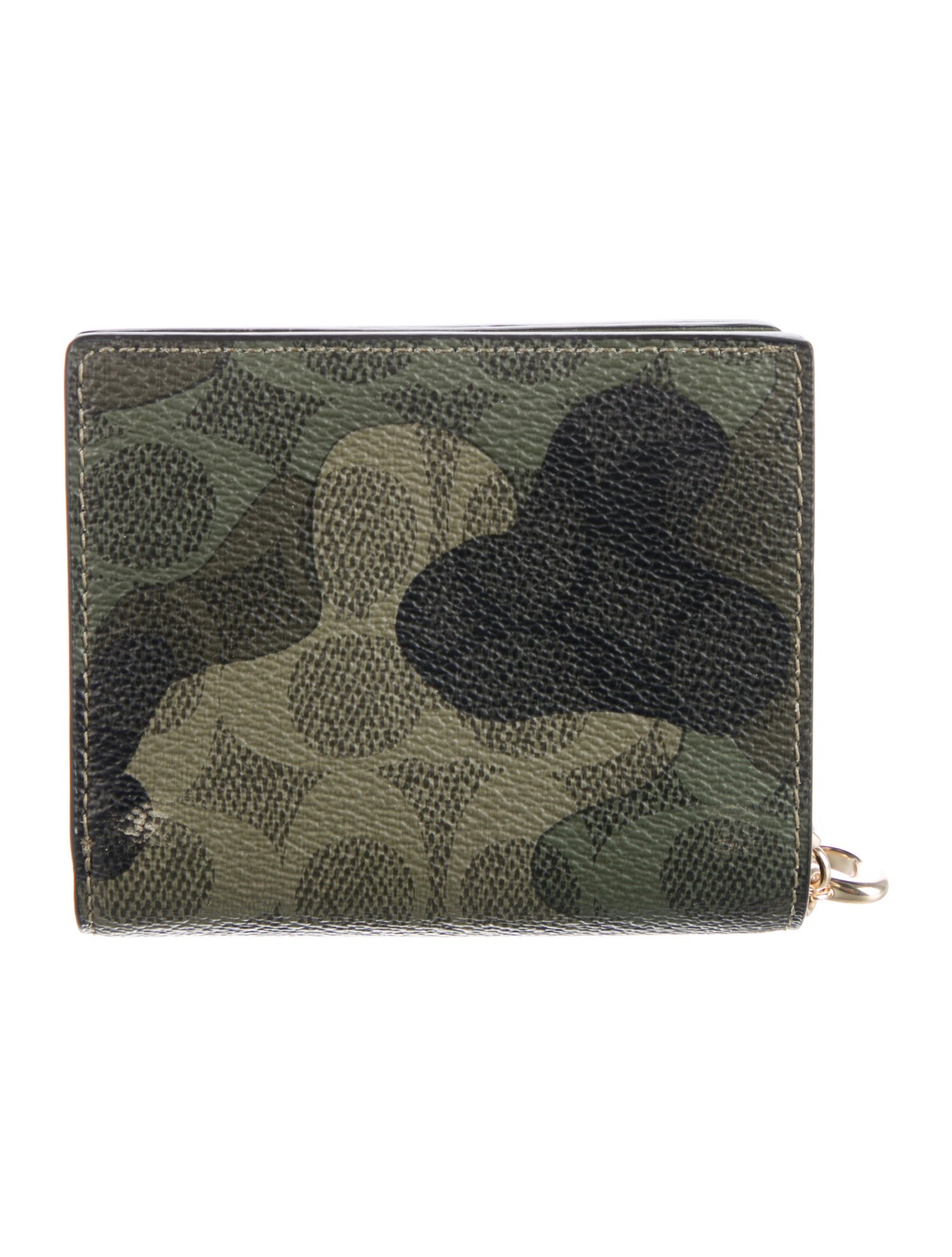 Coach Leather Camouflage Print Bifold Wallet