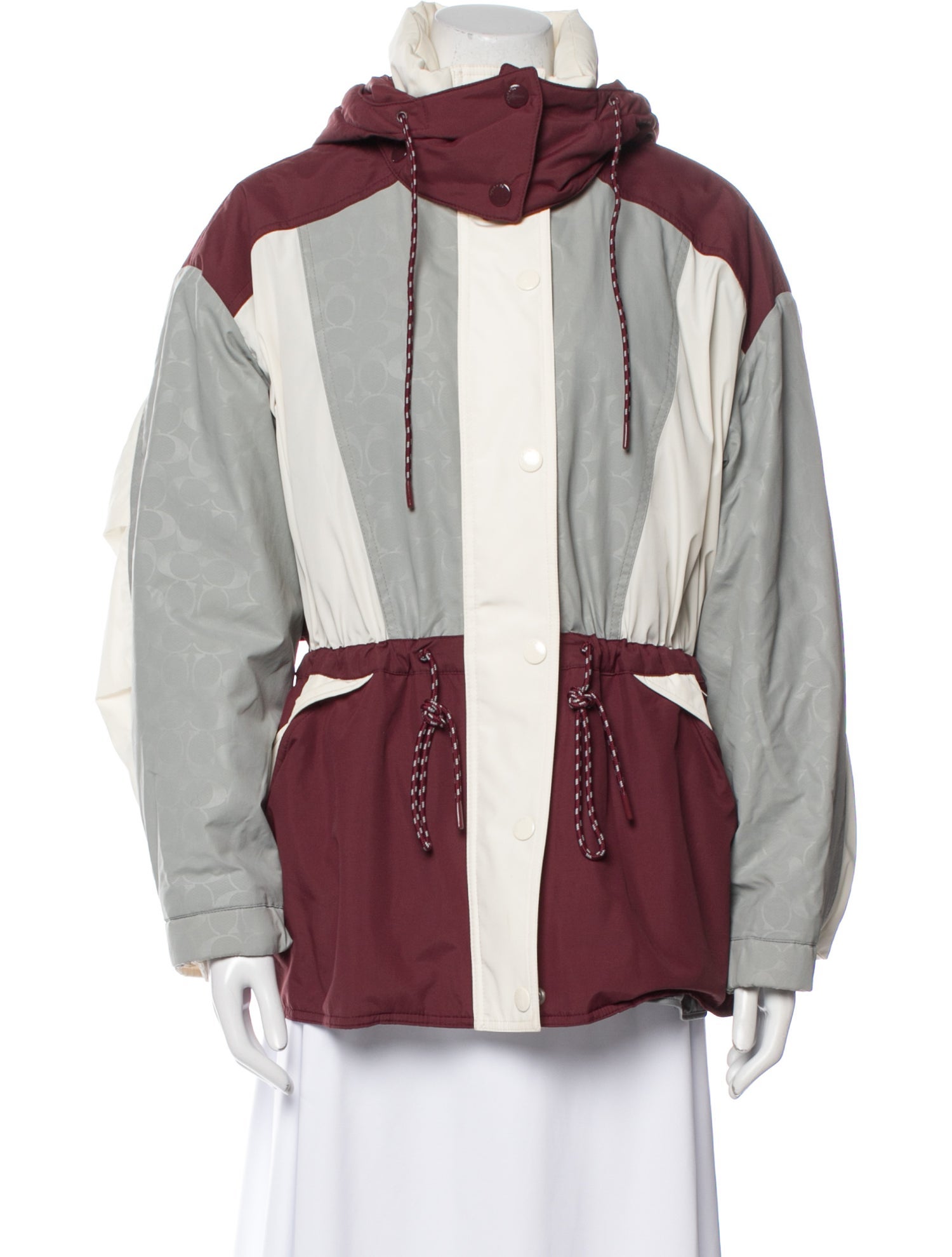 Coach Colorblock Pattern Coat