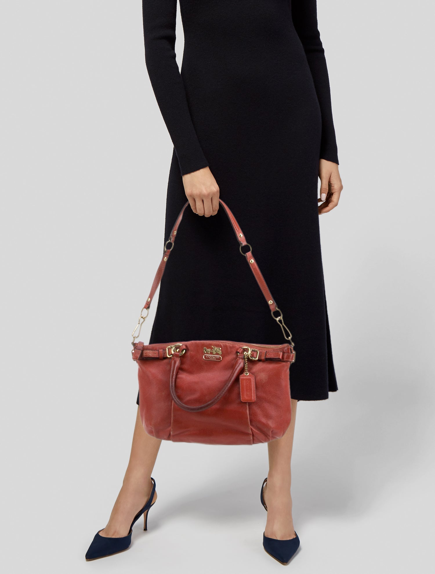 Coach Leather Top Handle Bag