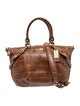 Coach Embossed Leather Top Handle Bag