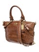 Coach Embossed Leather Top Handle Bag