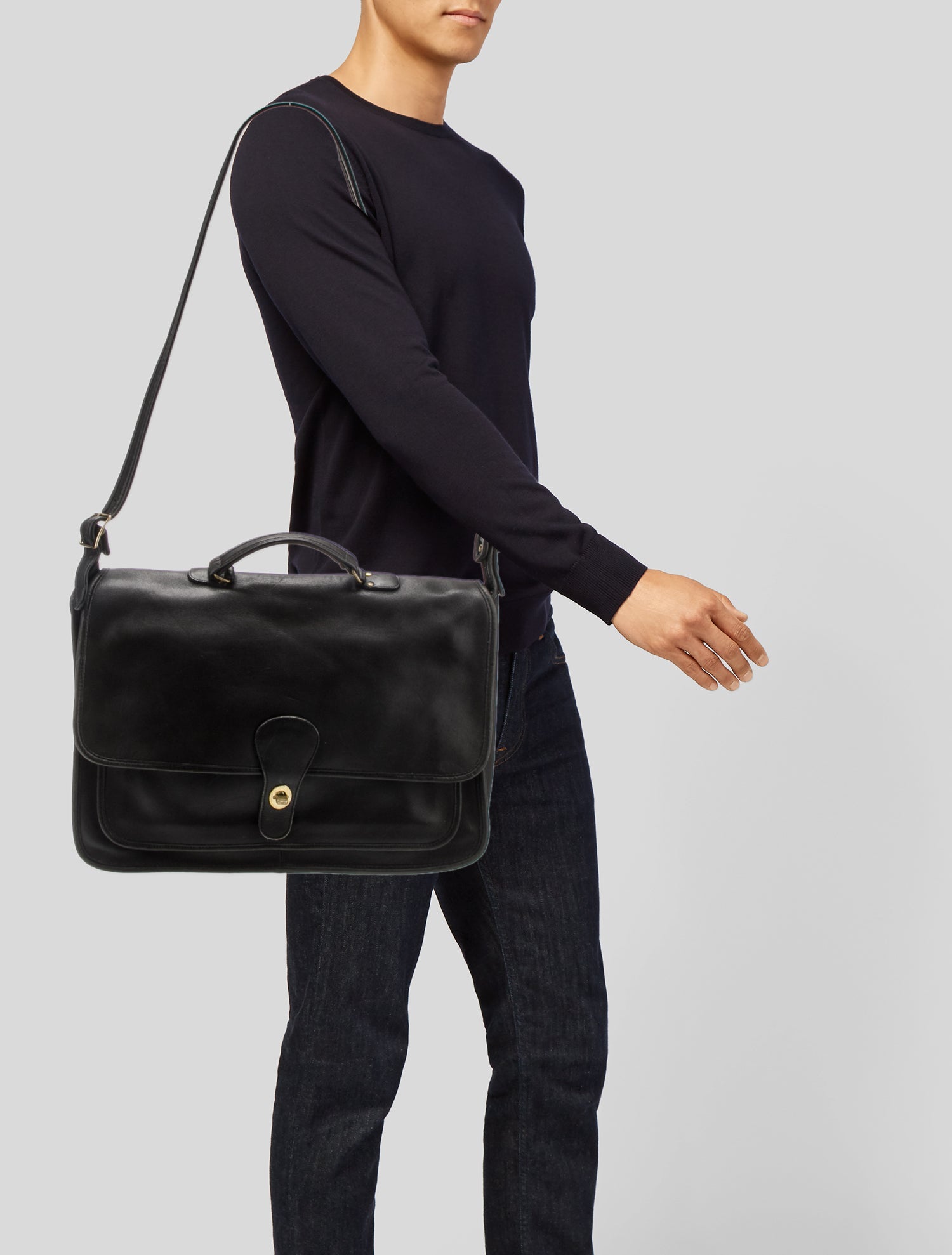 Coach Leather Messenger Bag