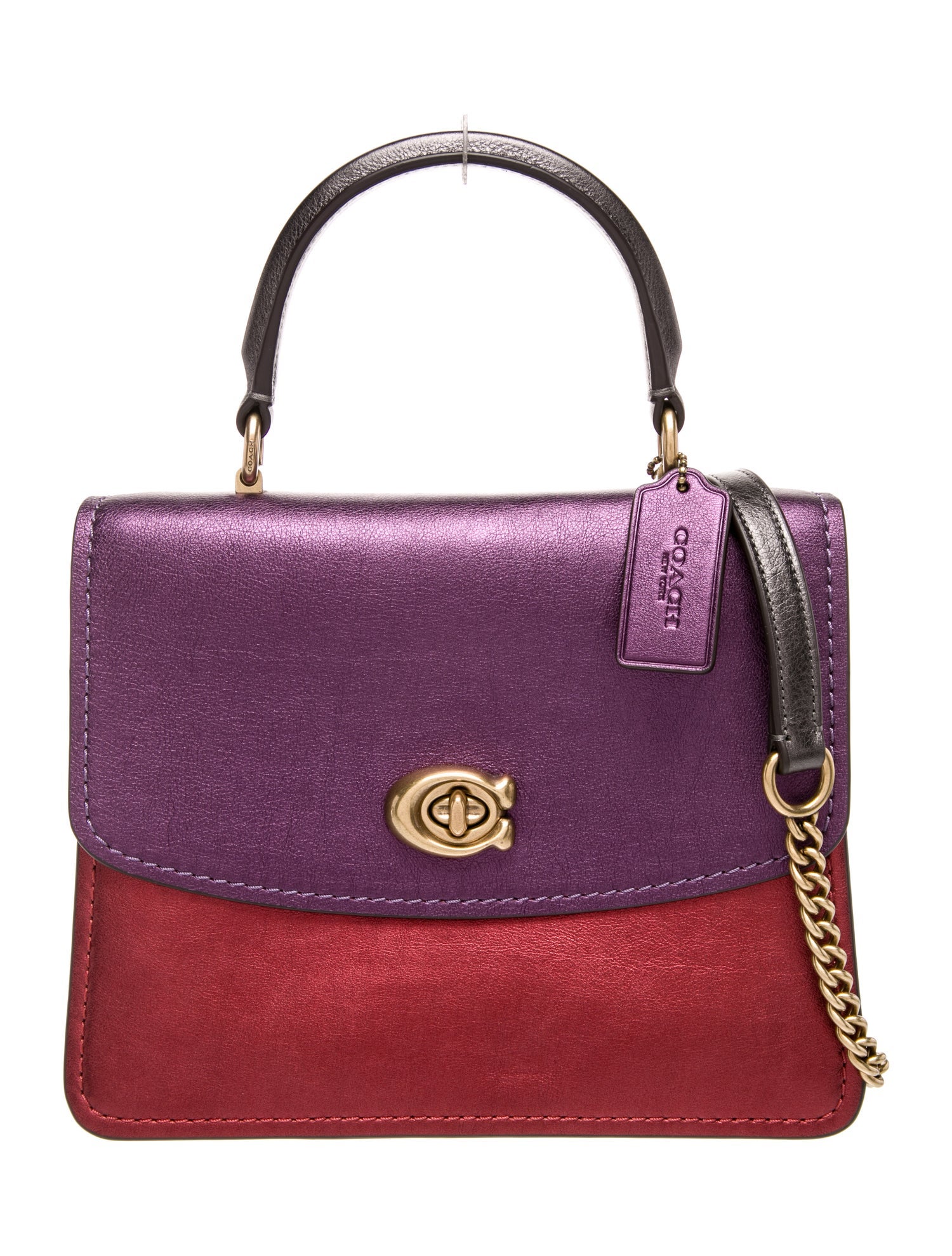 Coach Leather Top Handle Bag