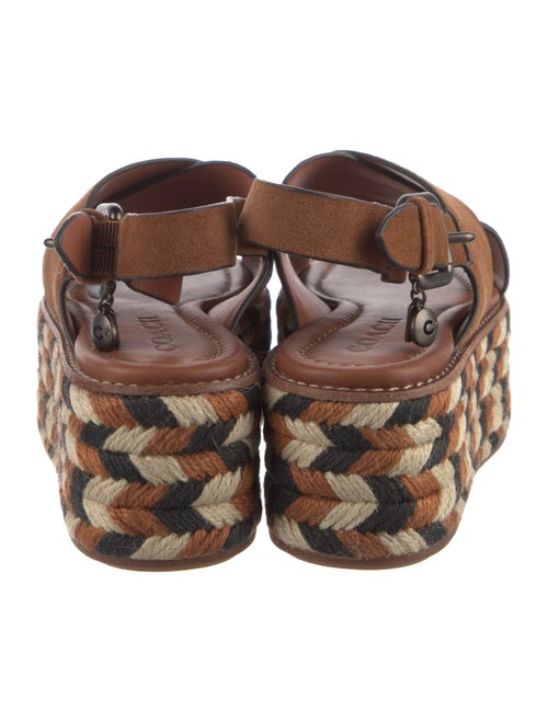 Coach Suede Patterned Slingback Sandals