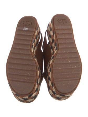 Coach Suede Patterned Slingback Sandals