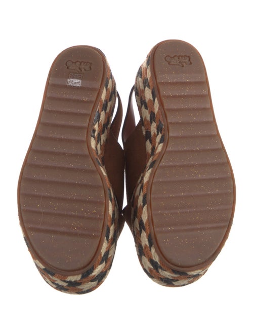 Coach Suede Patterned Slingback Sandals