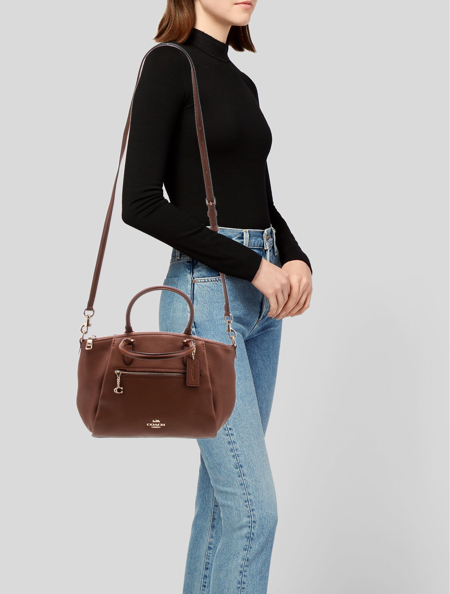 Coach Leather Top Handle Bag