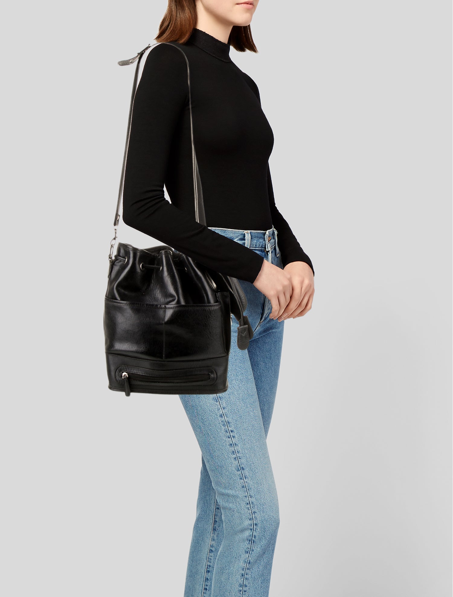 Coach Leather Bucket Bag