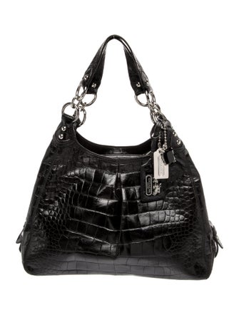 Coach Embossed Leather Shoulder Bag