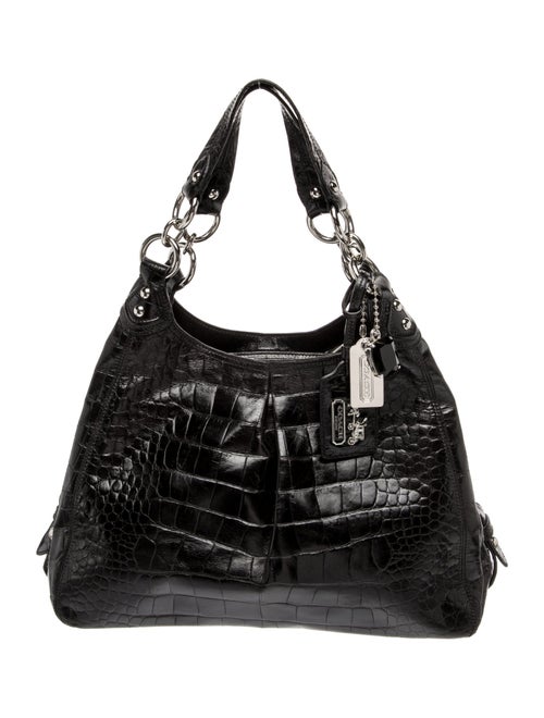 Coach Embossed Leather Shoulder Bag