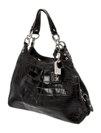 Coach Embossed Leather Shoulder Bag