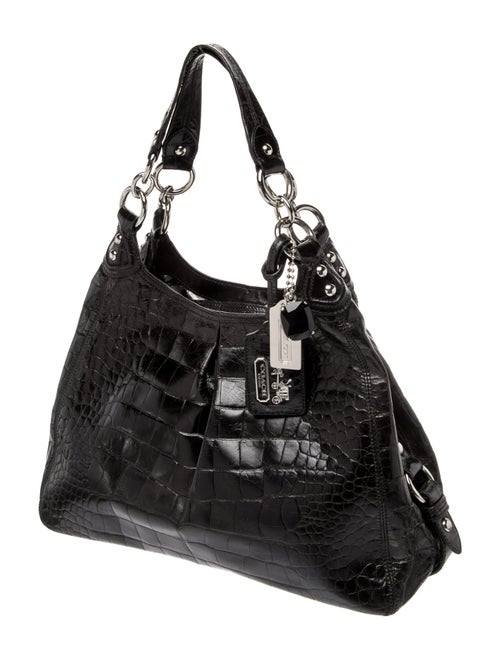 Coach Embossed Leather Shoulder Bag