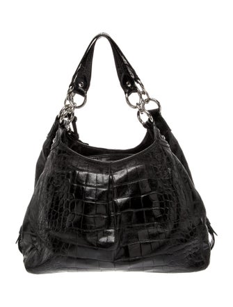 Coach Embossed Leather Shoulder Bag