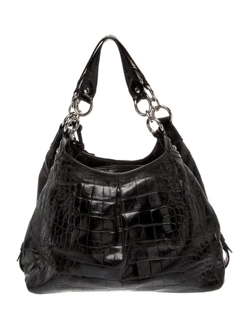 Coach Embossed Leather Shoulder Bag