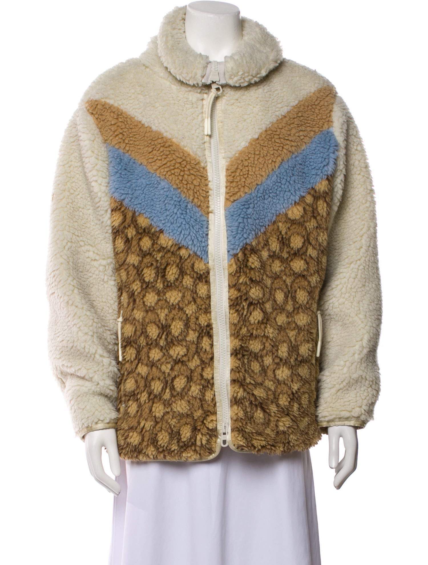 Coach Printed Faux Fur Jacket