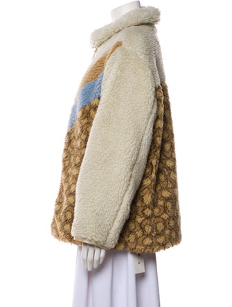 Coach Printed Faux Fur Jacket