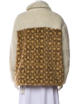 Coach Printed Faux Fur Jacket