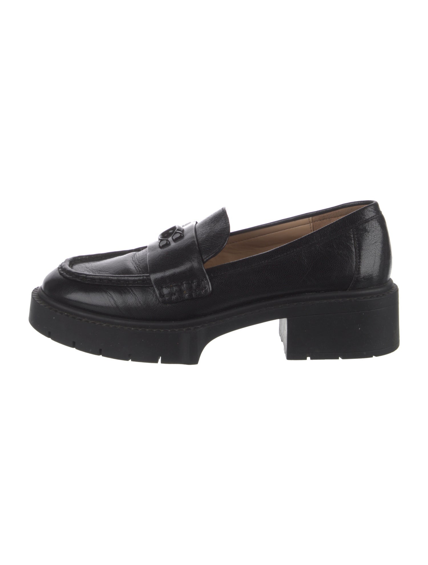 Coach Horsebit Accent Leather Loafers