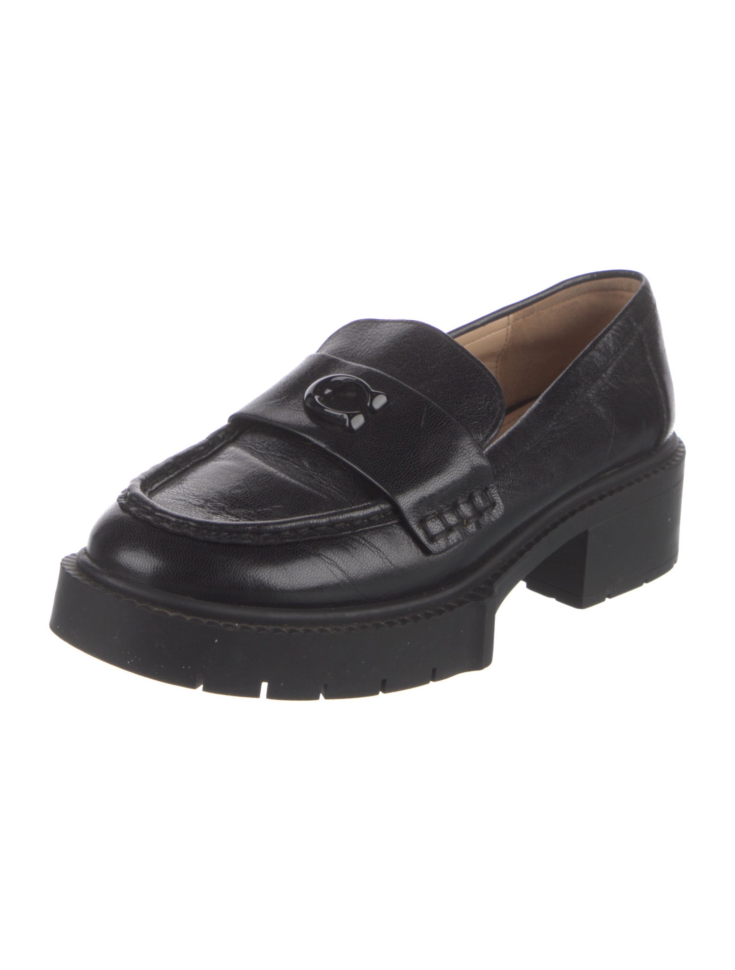 Coach Horsebit Accent Leather Loafers