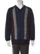 Coach 1941 Colorblock Pattern V-Neck Pullover