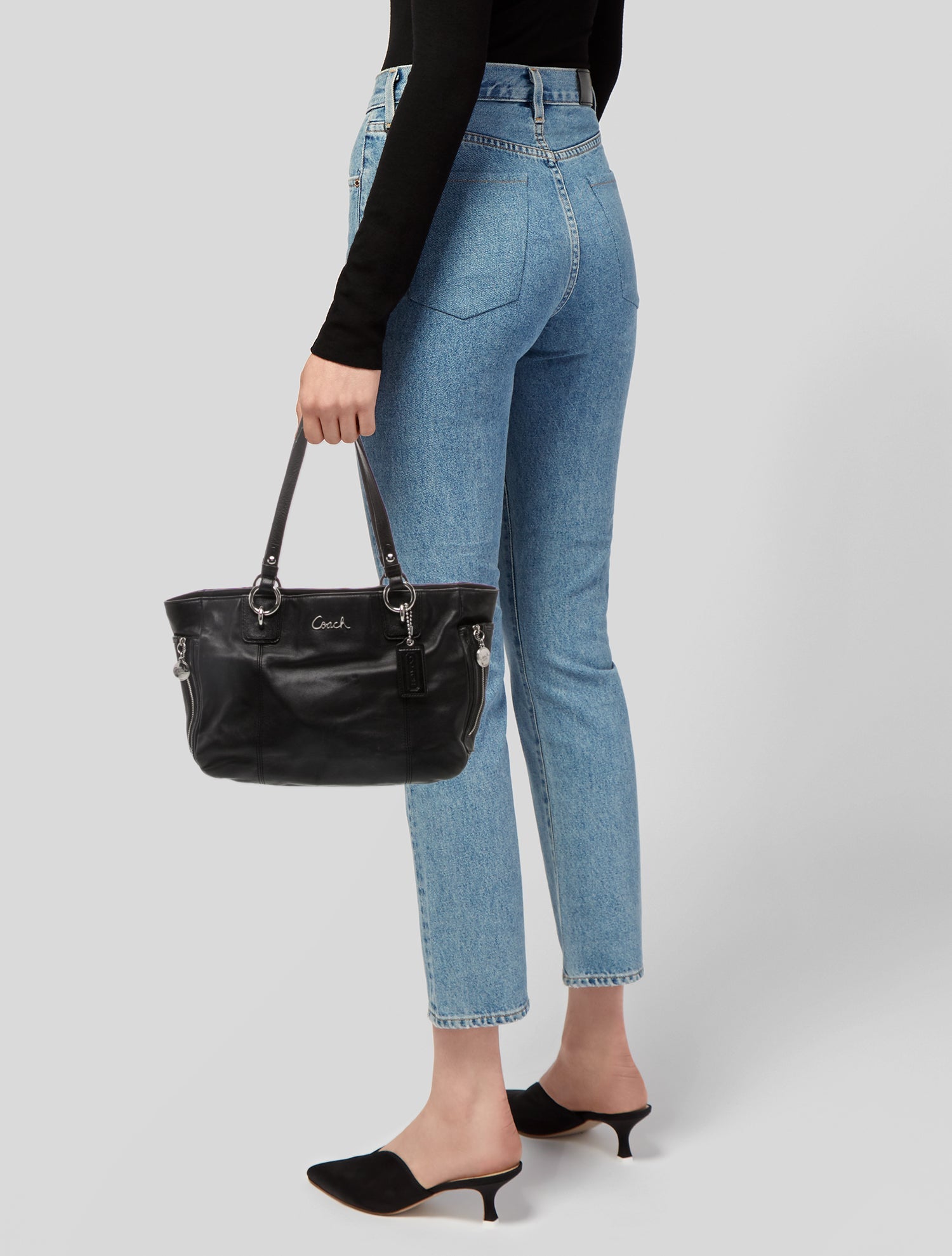 Coach Leather Top Handle Bag