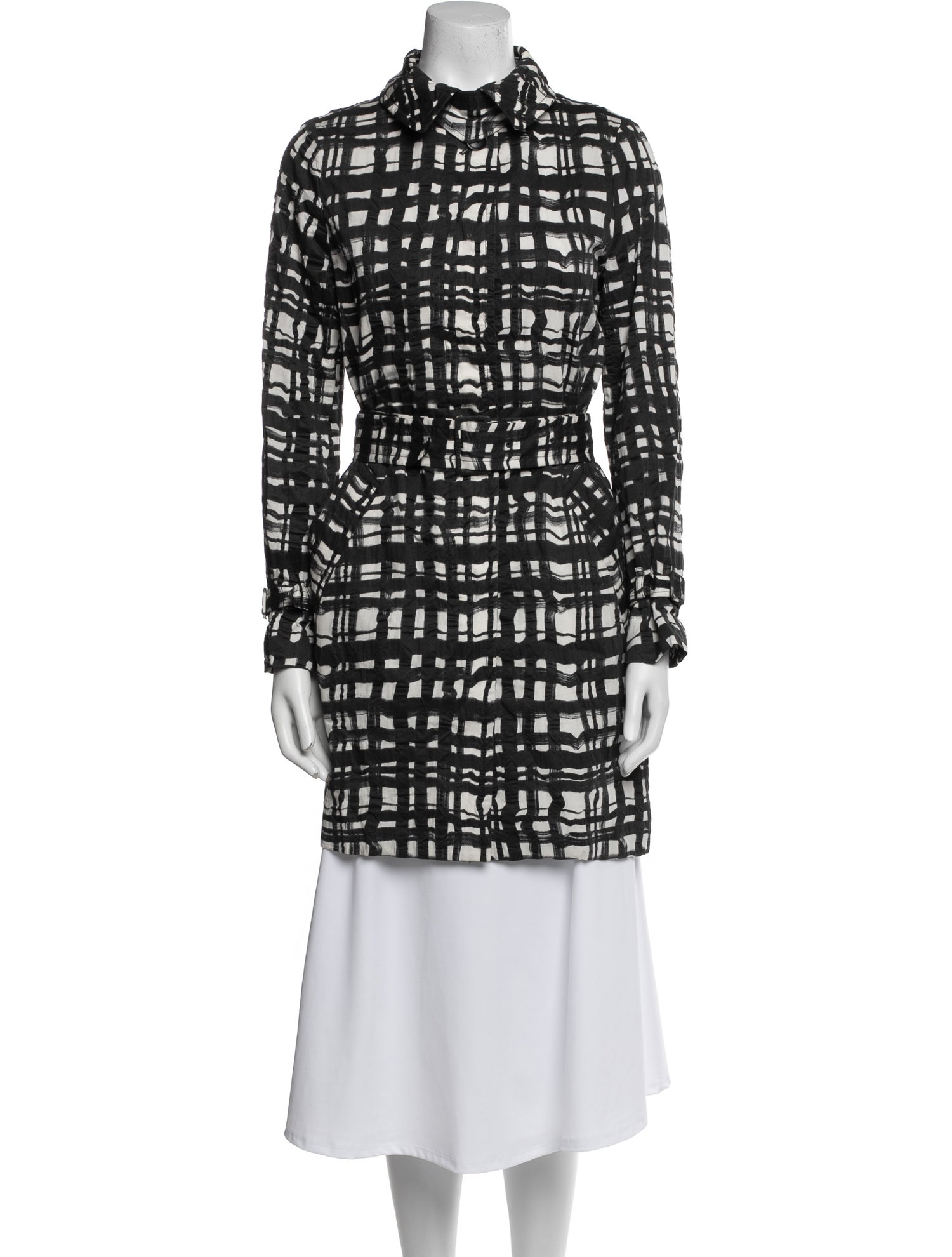 Coach Plaid Print Coat