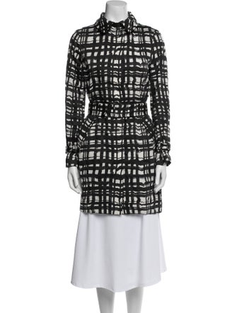 Coach Plaid Print Coat