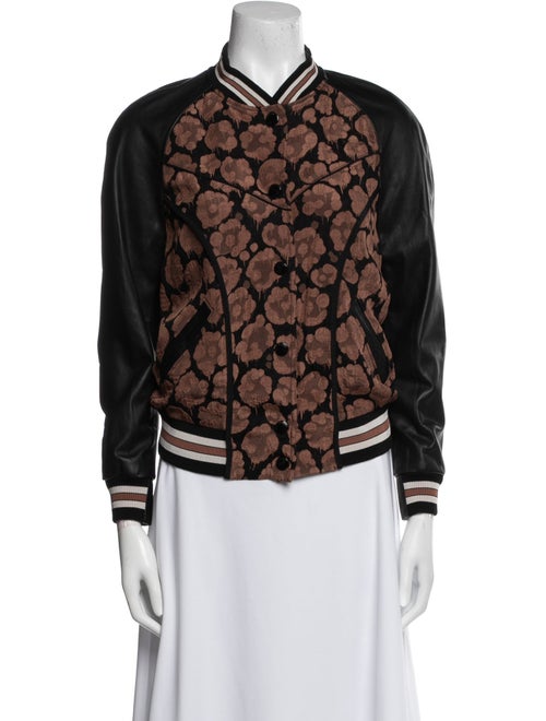 Coach Floral Print Bomber Jacket
