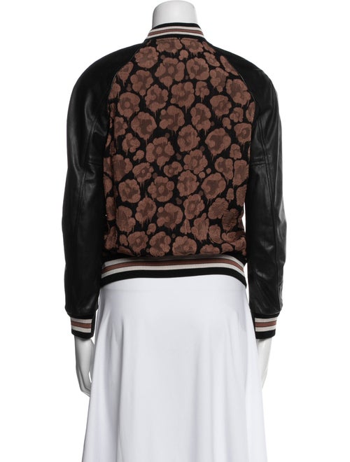 Coach Floral Print Bomber Jacket
