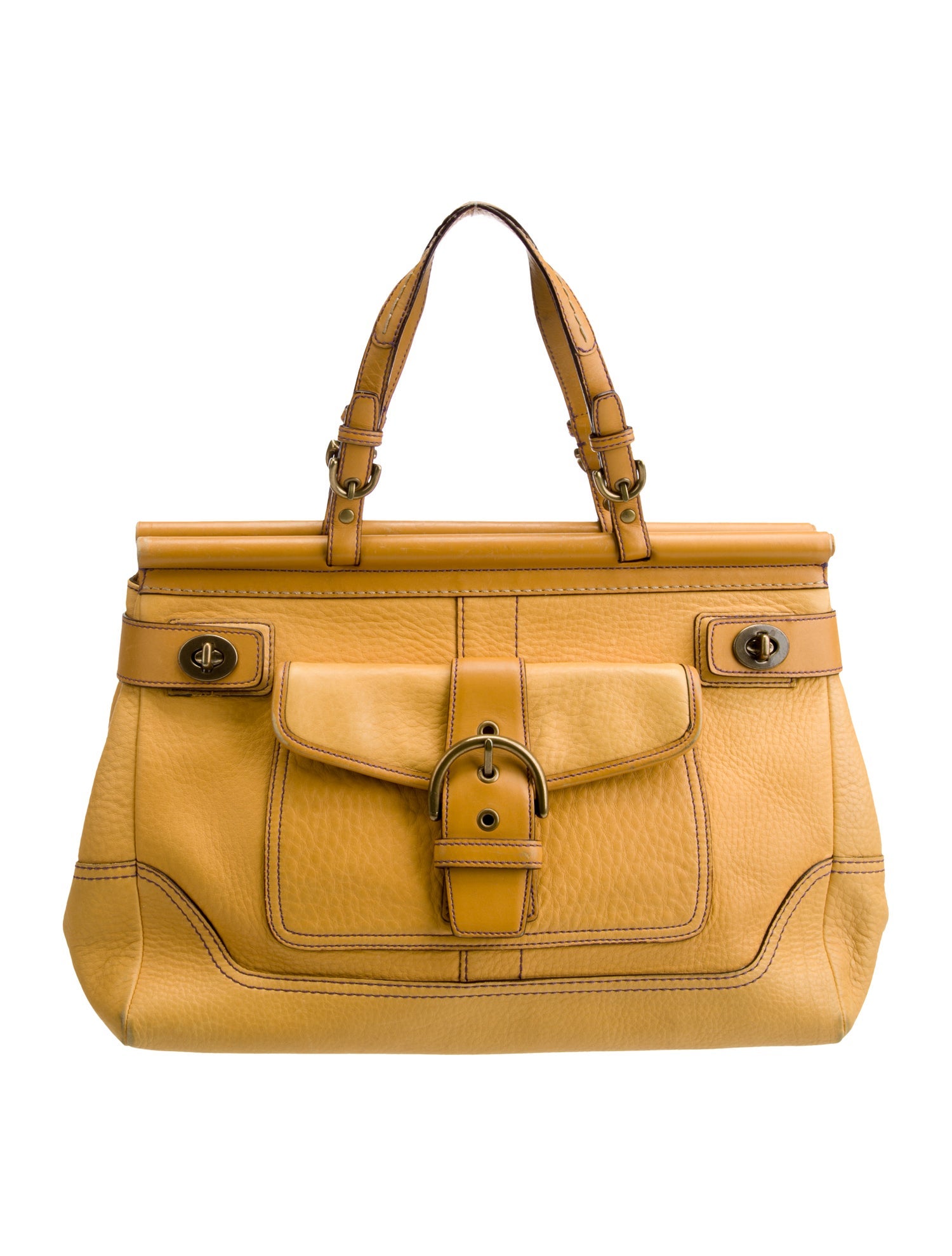 Coach Leather Top Handle Bag