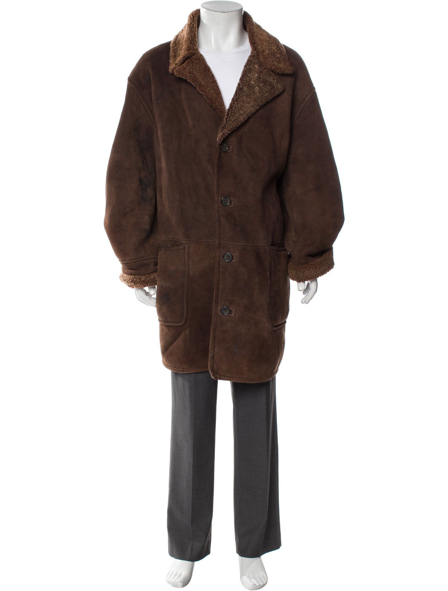Coach Shearling Overcoat