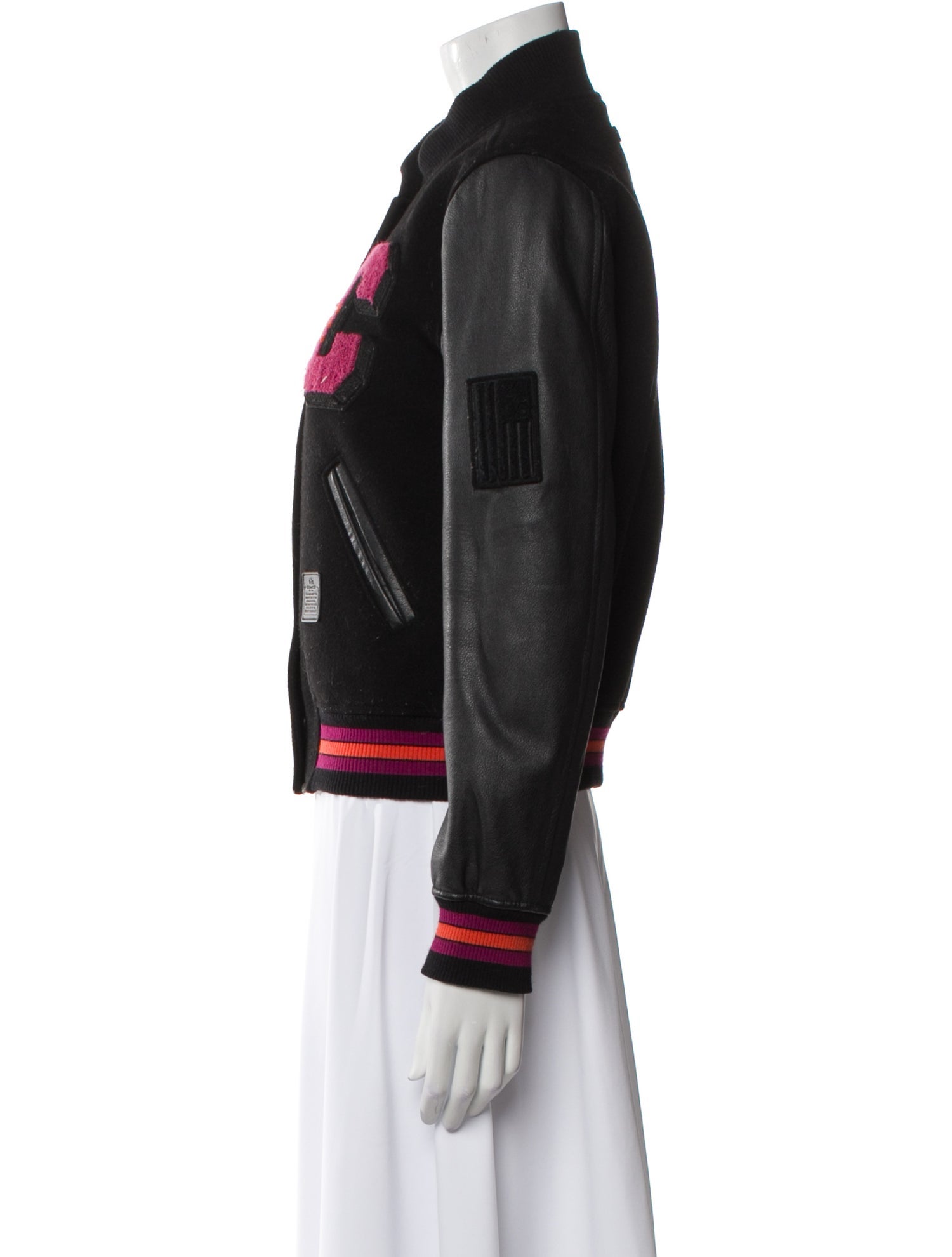 Coach Wool Graphic Print Bomber Jacket