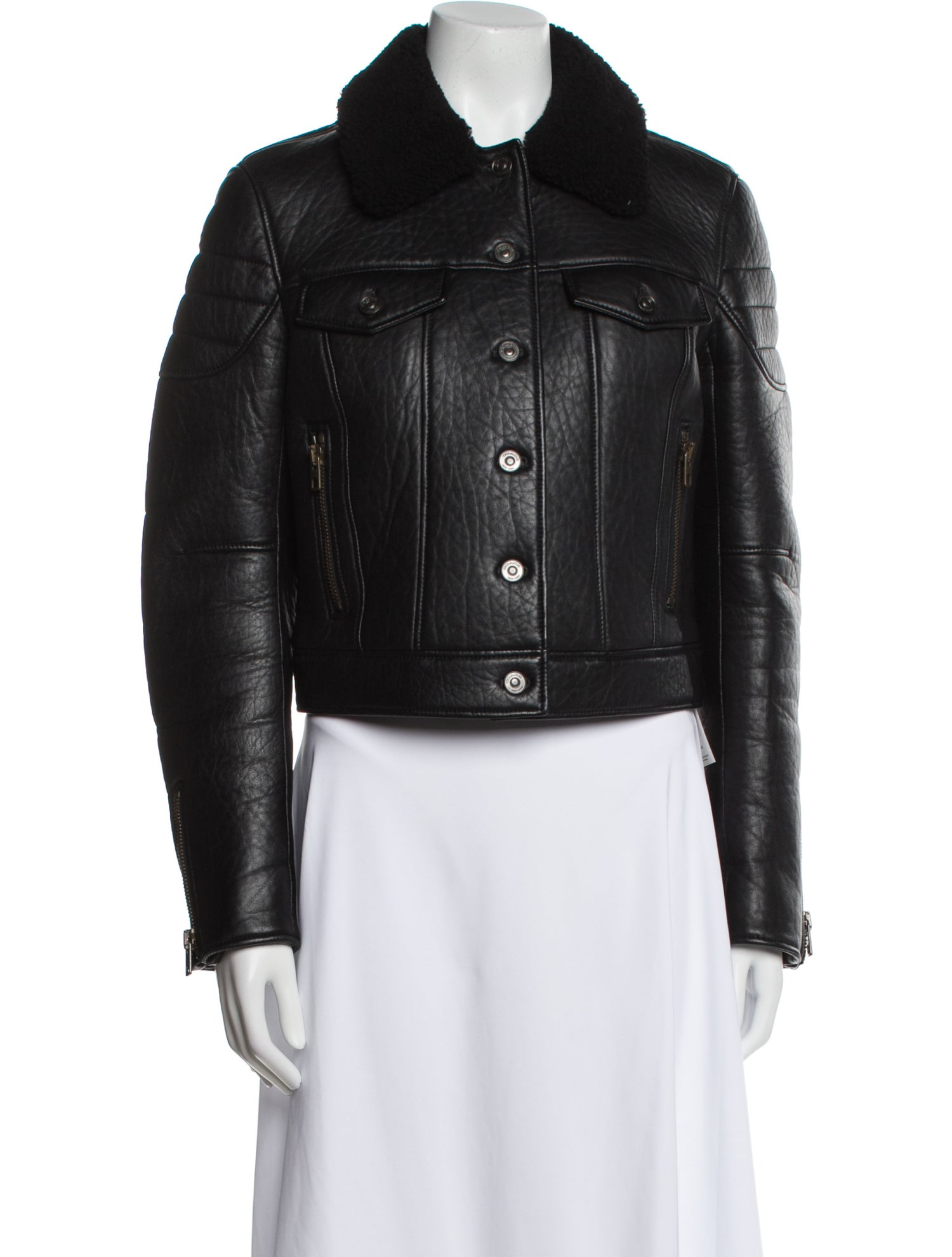 Coach Lamb Leather Fur Jacket w/ Tags