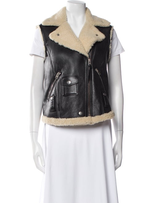 Coach Calf Leather Faux Fur Jacket
