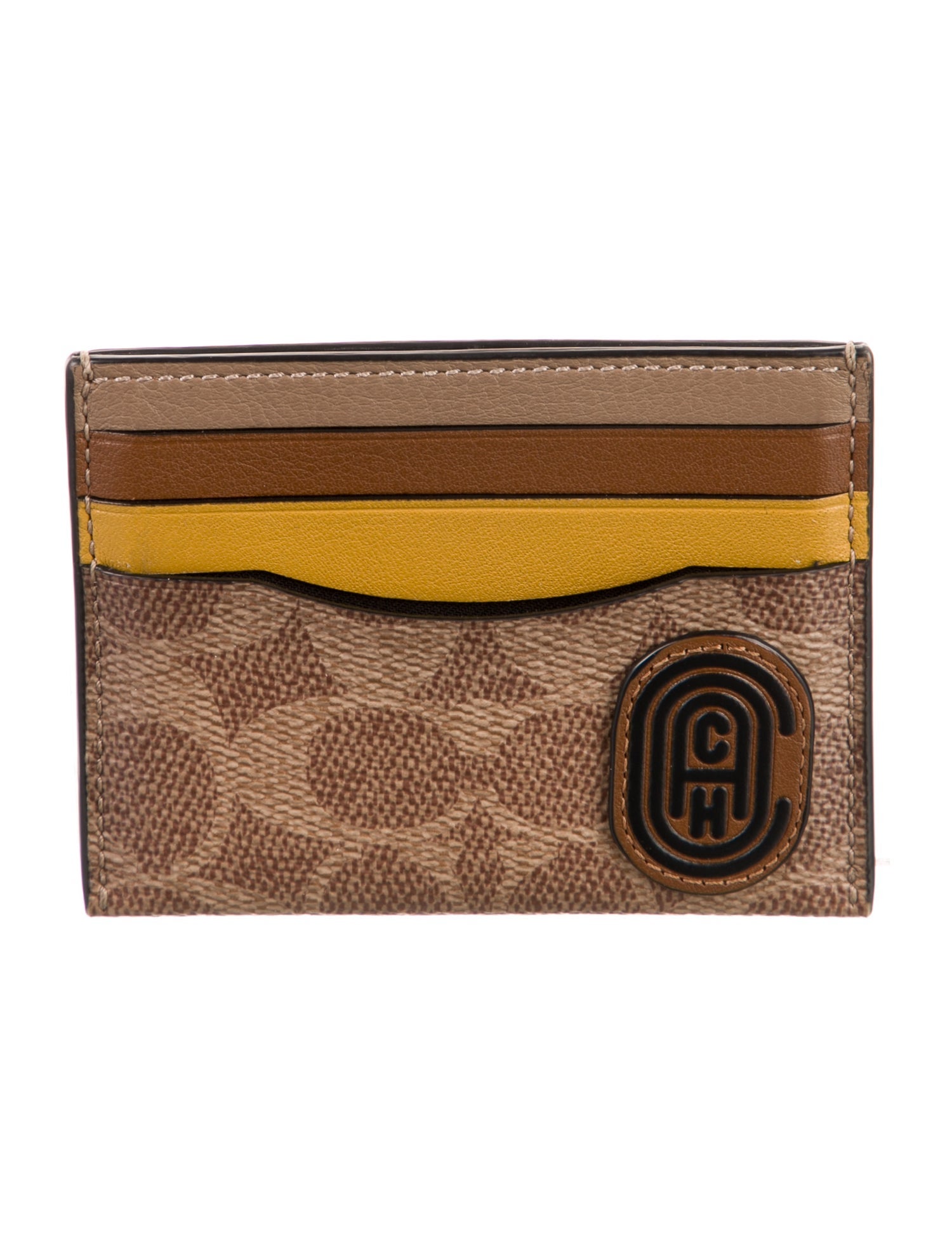 Coach Leather Printed Card Holder